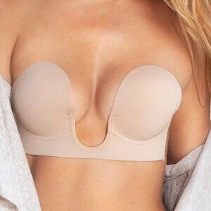 Fashion Forms U-Plunge Backless Strapless Adhesive Bra Nude | Size C | NWT